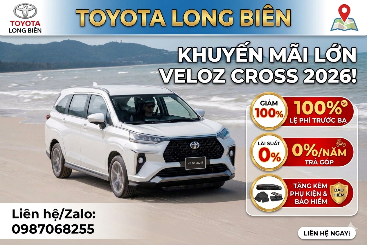 Ưu đãi xe Veloz Cross 2026